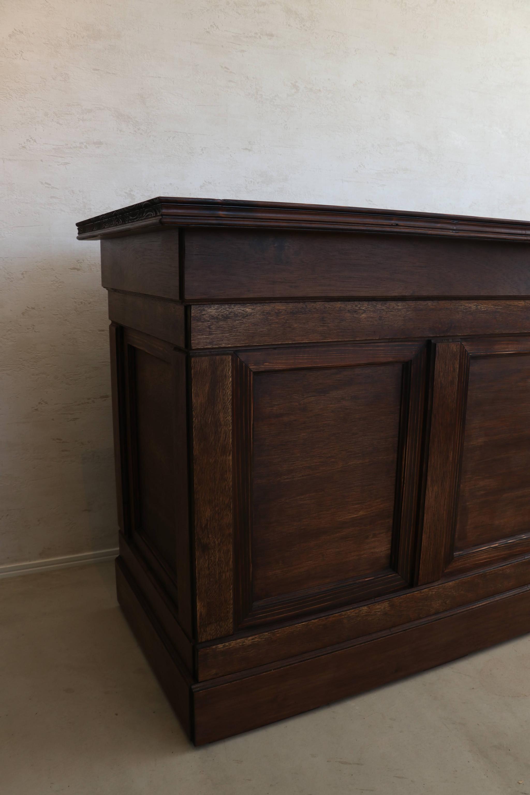 折畳みアンティークカウンター 折りたたみテーブル レジ台 キャッシャー 受付 ディスプレイ 店舗什器 マルシェ | 6枚目